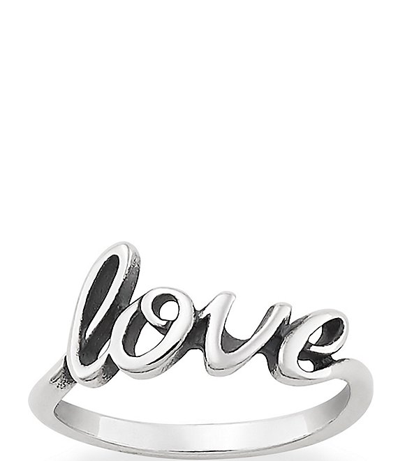 925 Sterling Silver Stackable Expressions Black Enamel Love Ring Size: 8;  for Adults and Teens; for Women and Men - Walmart.com