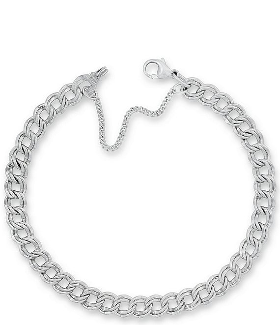 James Avery Medium Double Curb Chain Charm Bracelet