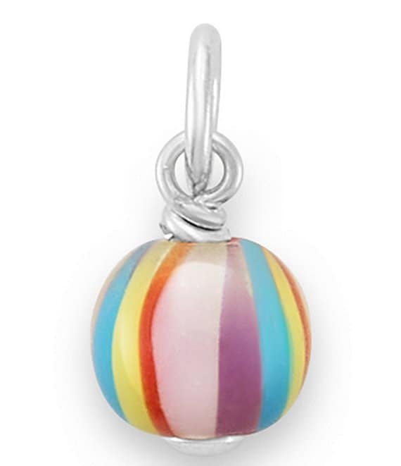 James Avery Mini Rainbow Art Glass Bead