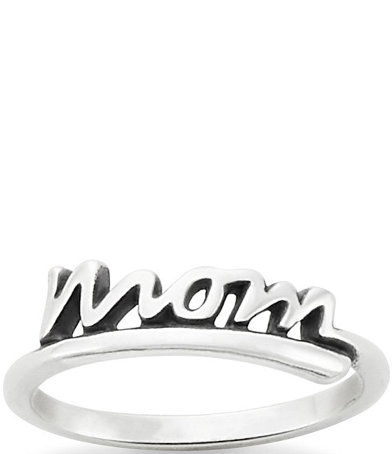 Color:Sterling Silver - Image 1 - Mom Script Ring
