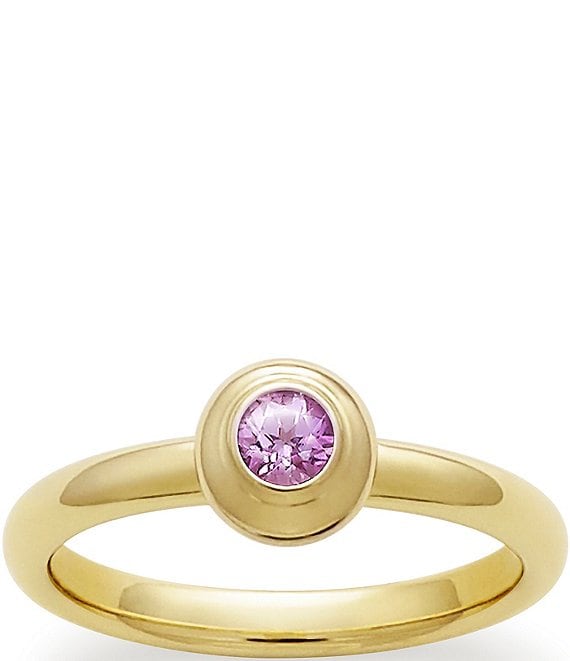 James Avery 14K October Birthstone Remembrance Ring with Lab-Created Pink Sapphire