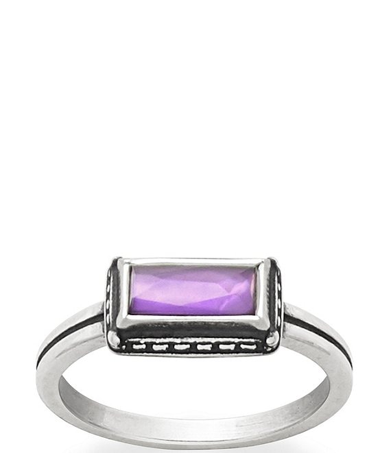 Color:Silver/Violet - Image 1 - Palais Violet Doublet Ring
