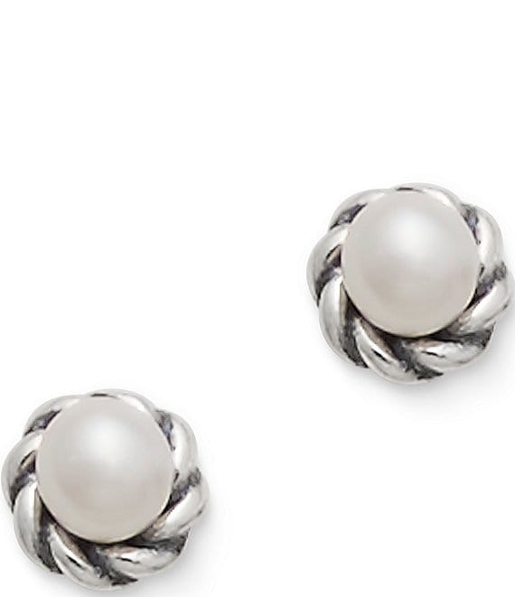 Sterling Silver Freshwater Pearl Stud Earrings
