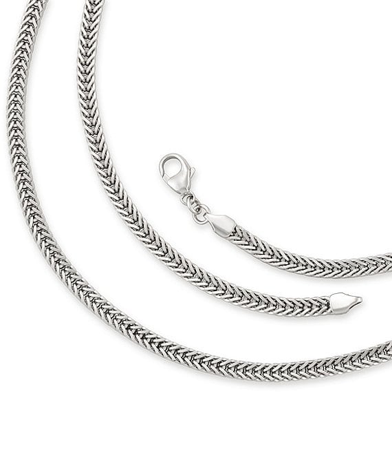 Solid 925 Sterling Silver Men's Heavy Foxtail Weave Chain Necklace - Bali  Chain | eBay