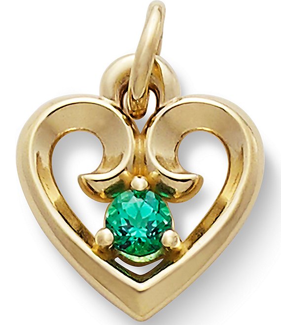 James Avery Remembrance Heart Pendant May Birthstone with Lab-Created ...