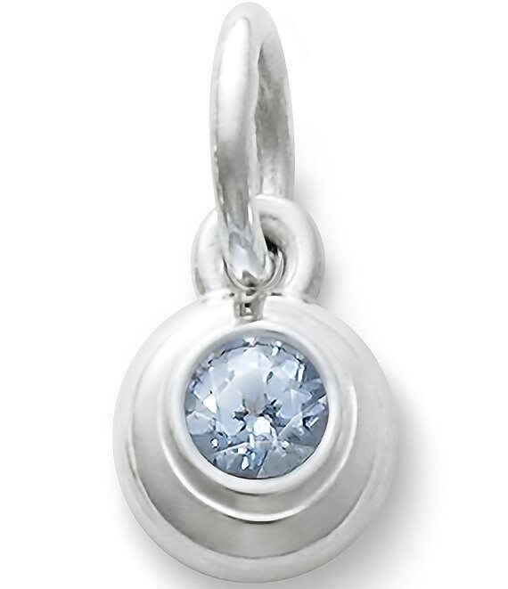 James Avery Remembrance Pendant with Lab-Created Aqua Spinel