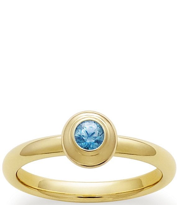 James Avery 14K Remembrance Ring December Birthstone with Blue Zircon