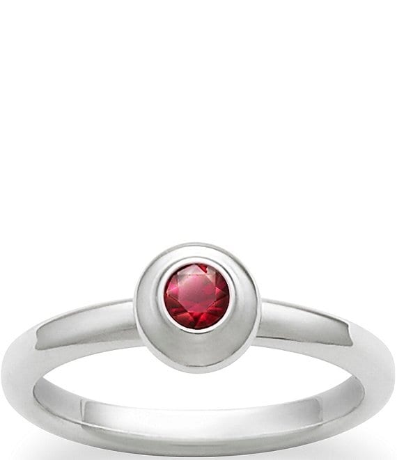 James Avery Remembrance Ring July Birthstone with Lab-Created Ruby