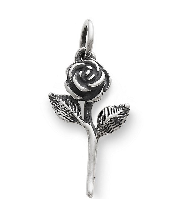 James Avery Rose Charm - Silver