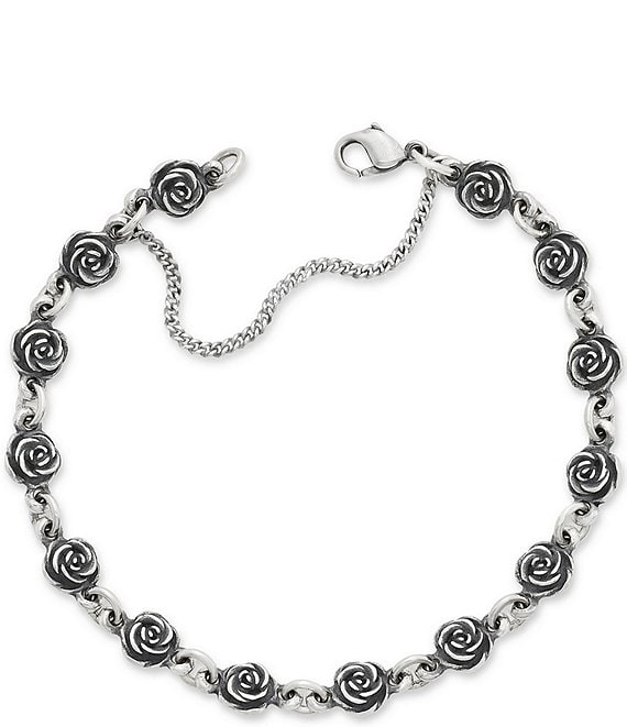 James Avery Rose Link Sterling Silver Line Bracelet