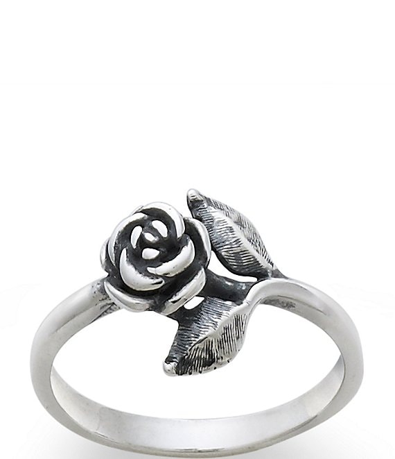 Black Rose Cut Diamond Ring in 18K Rose Gold & Sterling Silver | Catbird