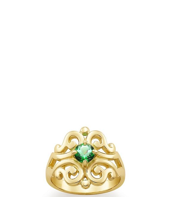 James Avery 14K Spanish Lace Birthstone Ring with Lab-Created Gem