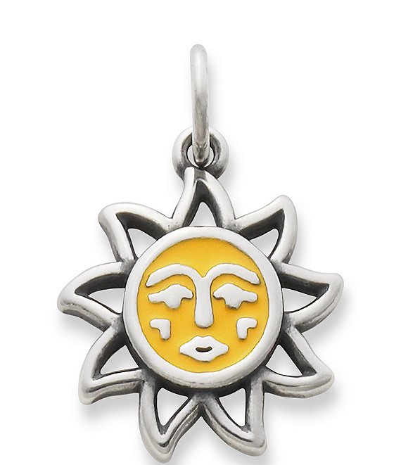 Color:Silver/Yellow - Image 1 - Sunny Days Enamel Charm