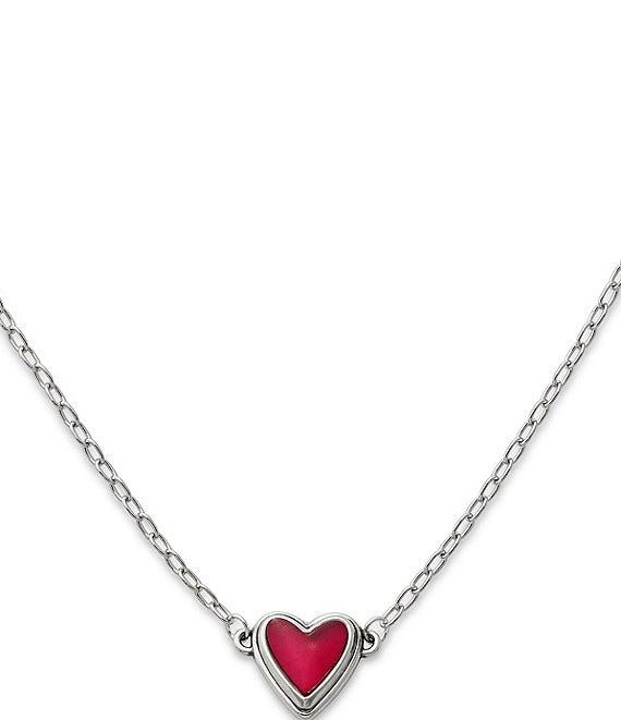 Color:Sterling Red - Image 1 - Sweetheart Rouge Doublet Necklace