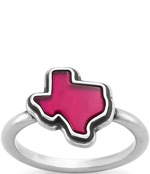 James Avery Texas Red Doublet Ring