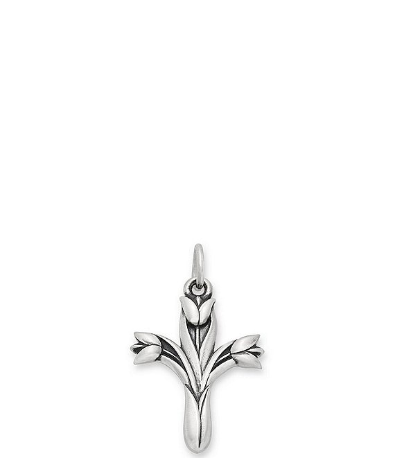 James Avery Tulip Cross Sterling Silver Charm