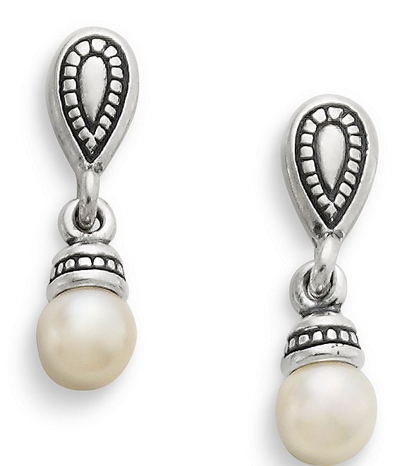 James Avery Vintage Freshwater Cultured Pearl Drop Earrings