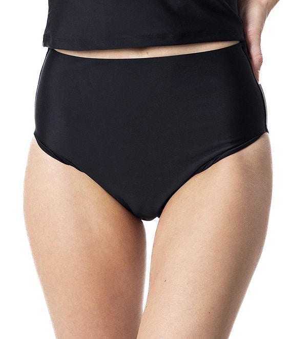 Janela Bay Solid High Waisted Pull-On Swim Bottom