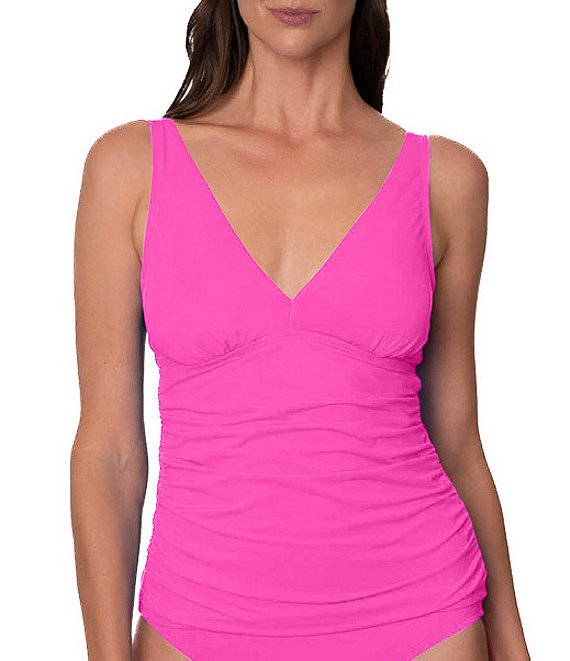 Jantzen Solid V-Neck Underwire Tankini Swim Top
