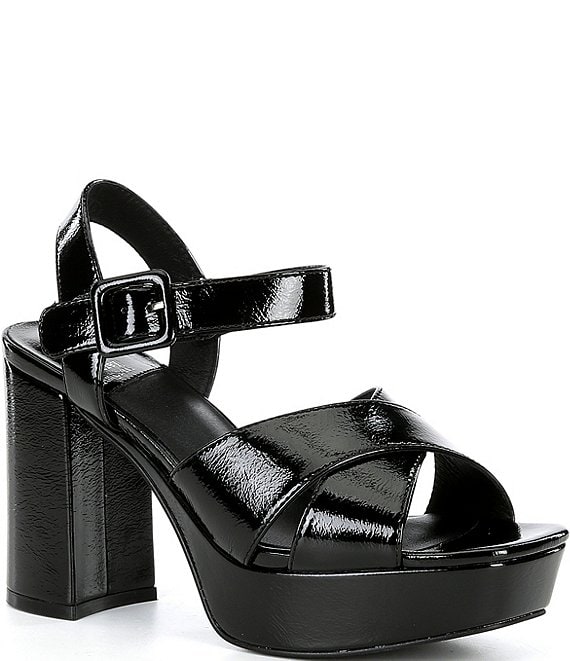 エマルサンプ８　famサマ Jeffrey Campbell Amma Patent Platform Block Heel Sandals | Dillard's