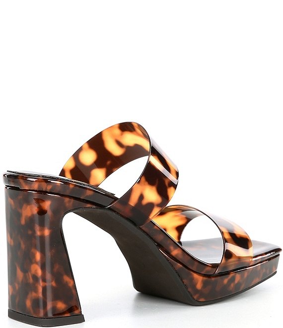 Jeffrey Campbell Danity Tortoise Print Vinyl Platform Slide