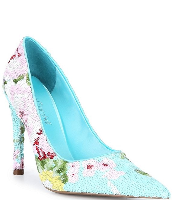 Jeffrey Campbell Good-Sequin Heel Stiletto Pumps