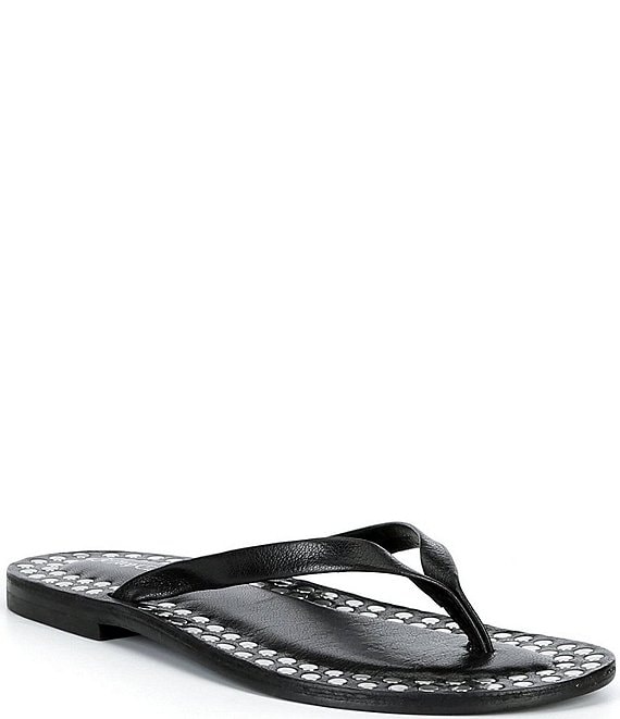 Jeffrey Campbell Katrina Flat Thong Studded Flip Flop Sandals