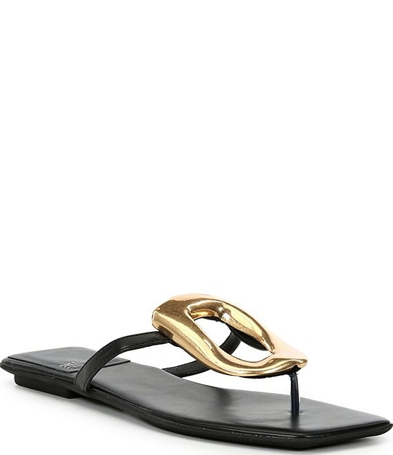 Jeffrey Campbell Linques Leather Ornament Flats Sandals