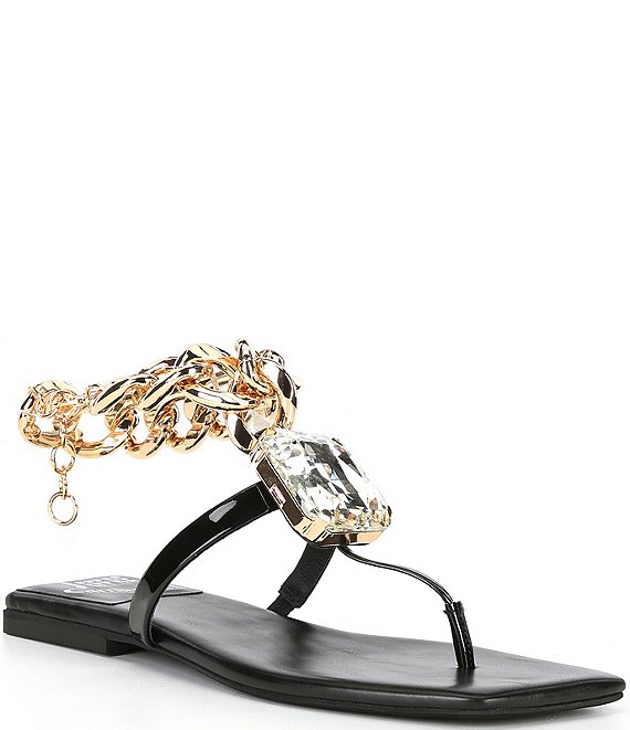 NEW Jeffrey Campbell Gold Chain Heeled Black buy Sandal