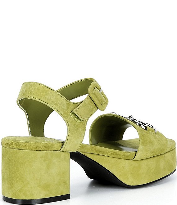 Jeffrey Campbell Timeless Suede Block Heel Platform Bit Buckle