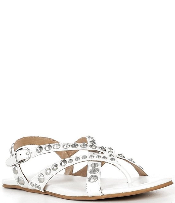 Jeffrey Campbell Xanthe Leather Studded Thong Flat Sandals Jeffrey Campbell Xanthe Leather Studded Thong Flat Sandals