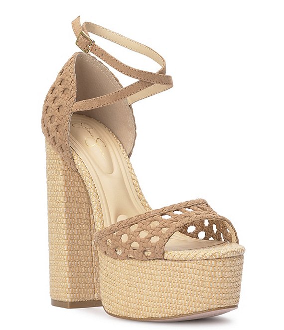 Jessica Simpson Aditi Woven Platform Ankle Strap Sandals | Dillard's