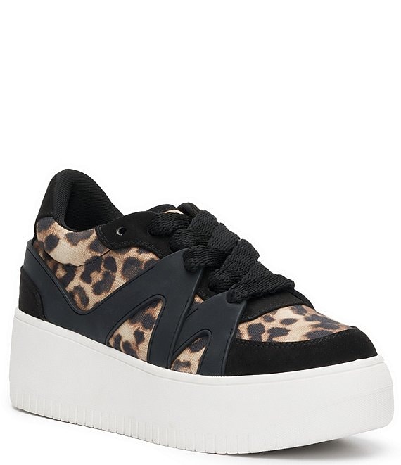 Jessica Aurlica Leopard Print Platform Sneakers | Dillard's