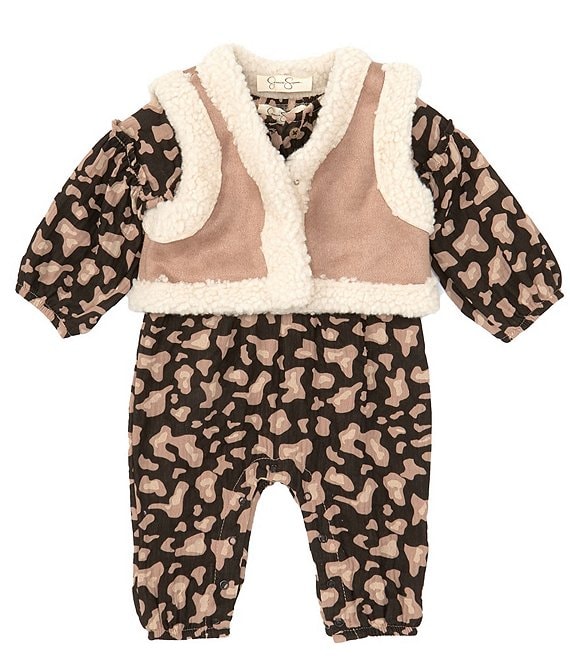 Jessica Simpson Baby Girl Overall Dress Set