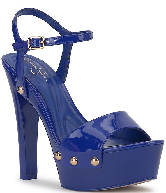 Jessica Simpson Calenta Patent Stud Platform Sandals