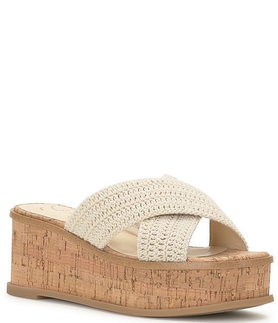 Jessica Simpson Ediza Crochet Platform Wedge Sandals | Dillard's