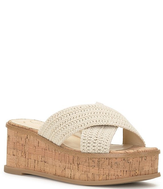 Jessica Simpson Saphita Espadrille Wedge Sandal, Multi Sizes Tan Cork  JS-SAPHITA | eBay