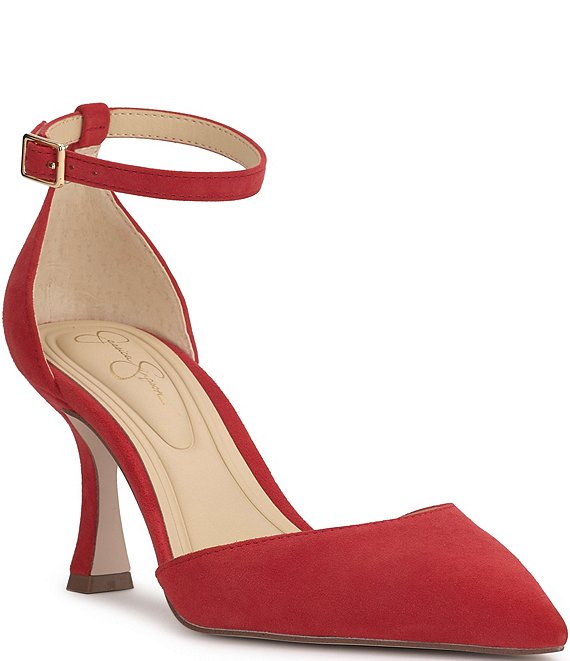 Jessica Simpson Foxena Suede Ankle Strap Pumps Dillard s