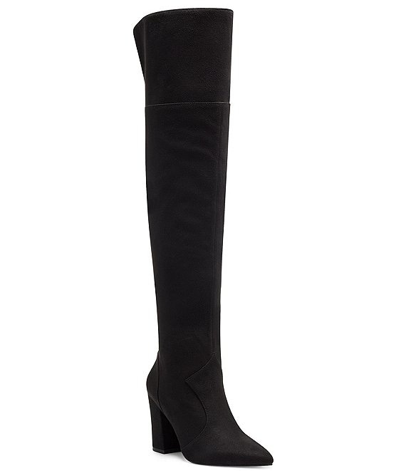 Jessica Simpson Habella Wide Calf Faux Suede Pointed Toe Over-the-Knee ...