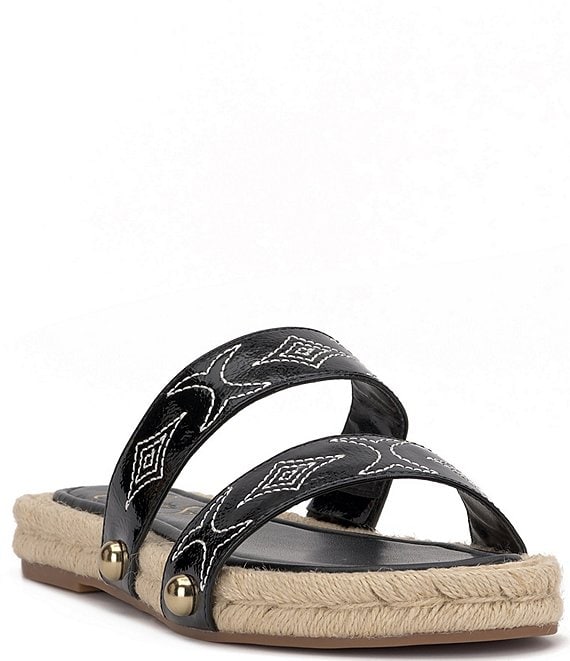 Jessica Simpson Jasdin Patent Two Strap Platform Slide Sandals | Dillard's