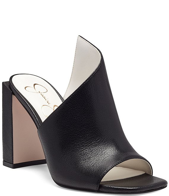 Jessica Simpson Messia Leather Square Toe Dress Sandals | Dillard's
