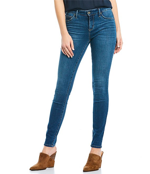 Color:Sweet Charlotte - Image 1 - Mid Rise Kiss Me Skinny Jeans