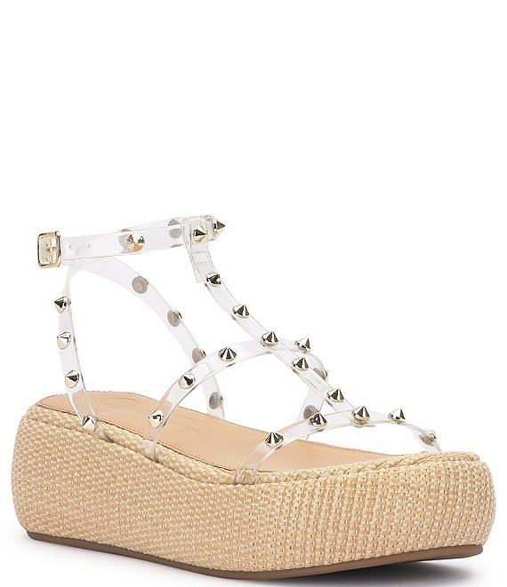 Jessica simpson clear studded sandals new arrivals