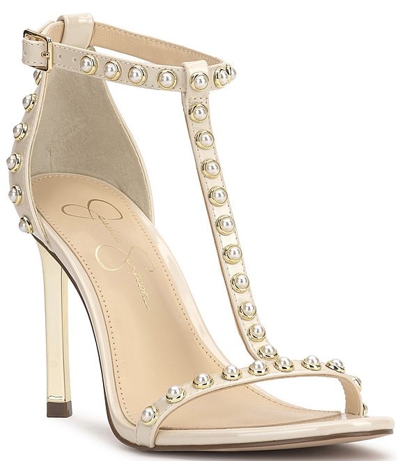 Jessica Simpson Qylla Pearl T-Strap Dress Sandals | Dillard's