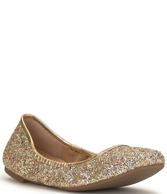Jessica Simpson Sandaze Glitter Ballet Flats | Dillard's