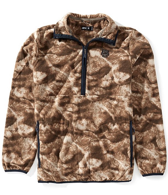 JETTY Brant Fleece Camo Quarter-Zip Pullover