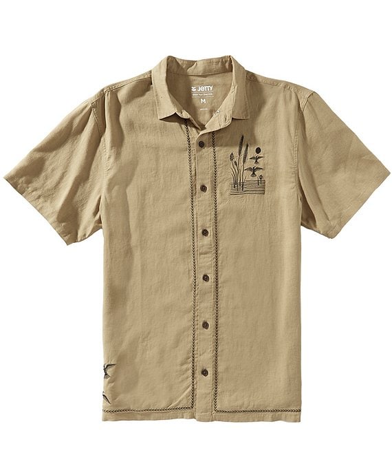 JETTY Marshall Linen Short Sleeve Woven Shirt