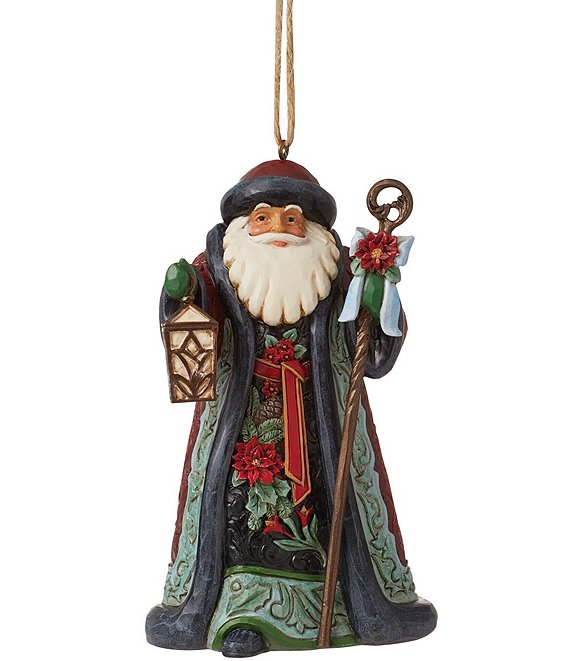 Jim Shore Heartwood Creek Holiday Manor Santa With Cane Ornament ...