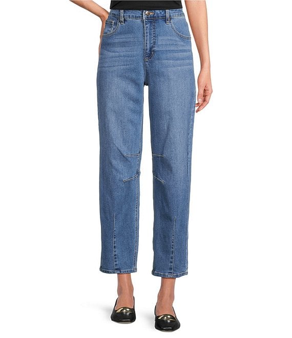 John Mark 5 Pocket Barrel Denim Jeans, Denim - Image 1