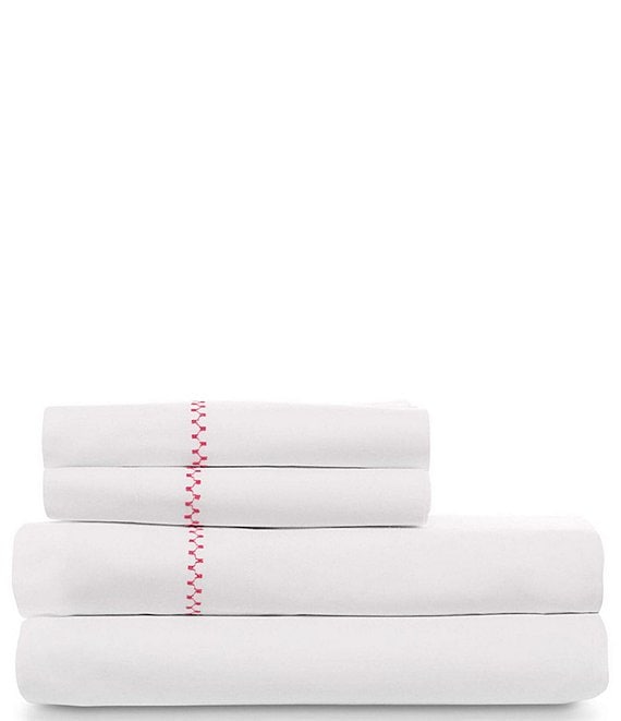 John Robshaw Anketi Organic 300-Thread Count Percale Embroidered Sheet Set